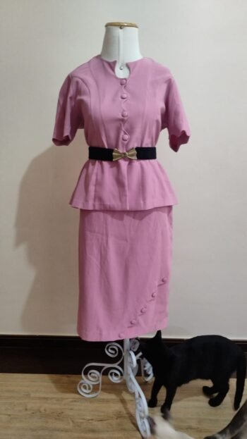 Ternino Rosa com Saia - Moda Evangélica